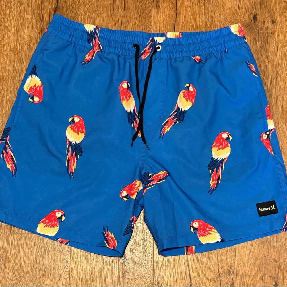 Hurley Blue Board Shortz with Parrot Design